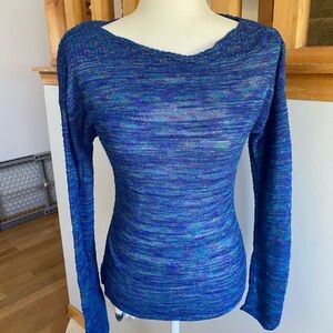 Blue and Green Knit Sweater